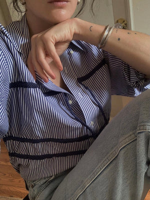 Sibling Striped Button Down with Ties