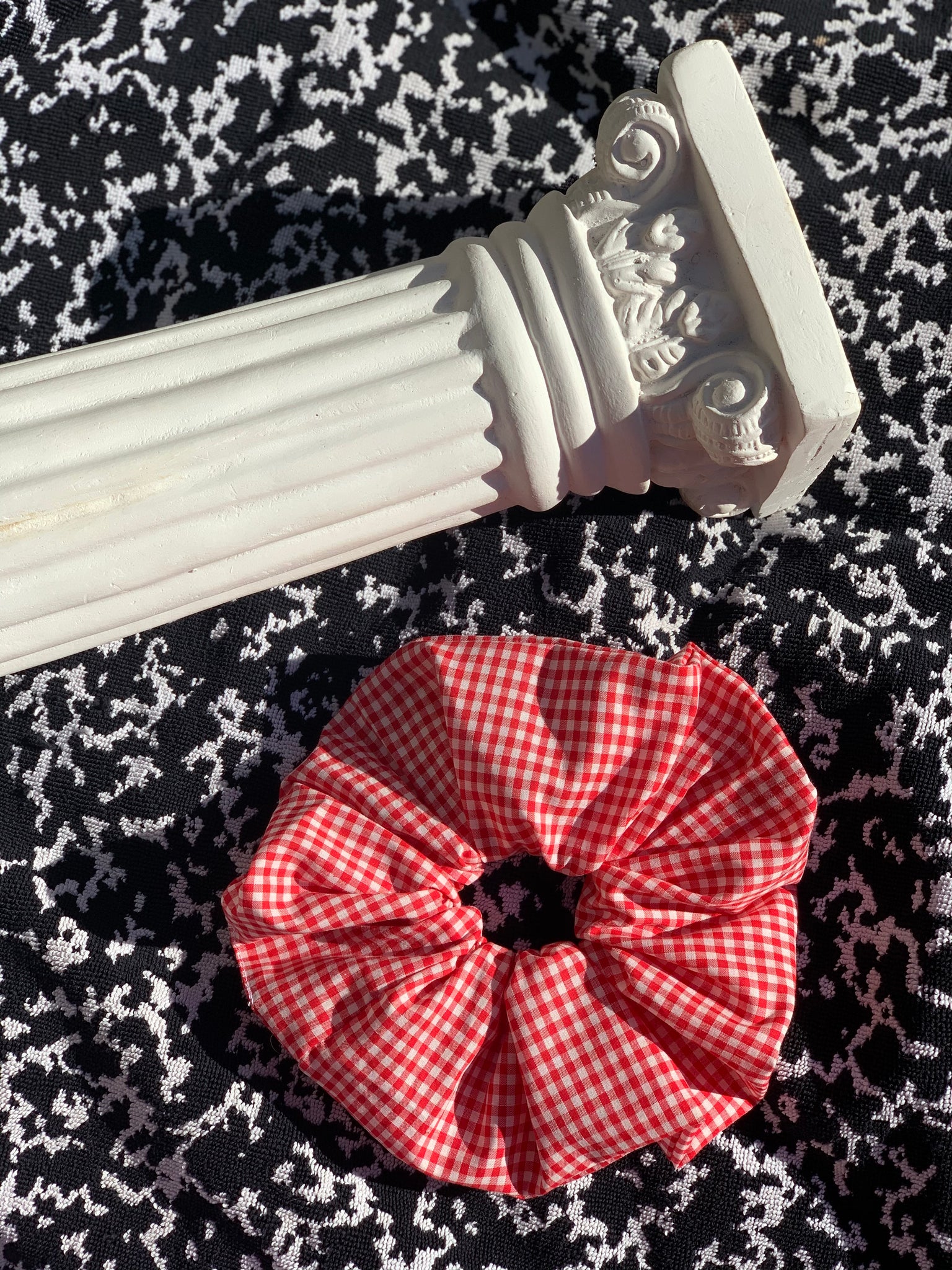 Halo Scrunchie - Red Gingham