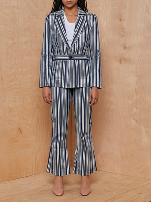 Vintage Striped Denim Suit