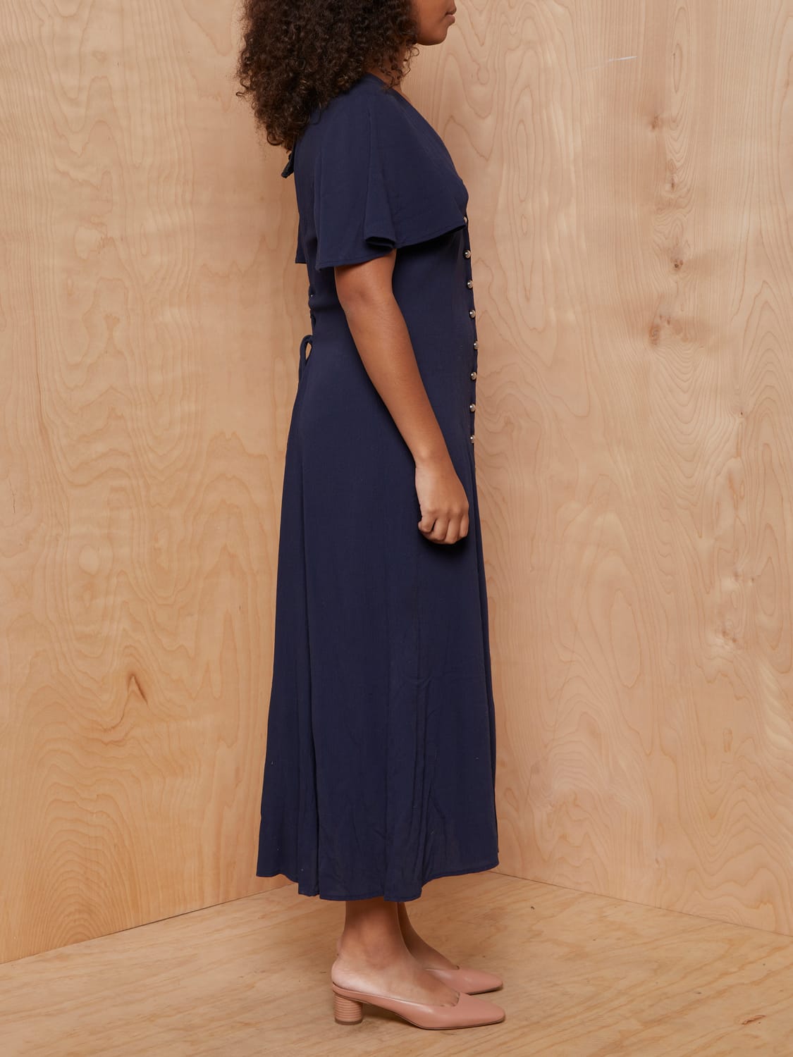 Vintage Navy Maxi with Studded Buttons