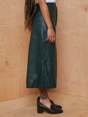 Oak + Fort Green Vegan Leather Skirt