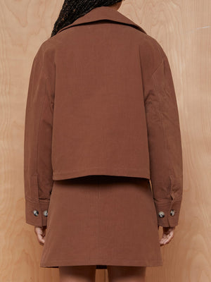 Incu Collection Brown Skirt/Jacket Set