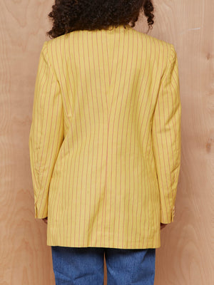 Vintage Yellow and Red Pinstripe Blazer