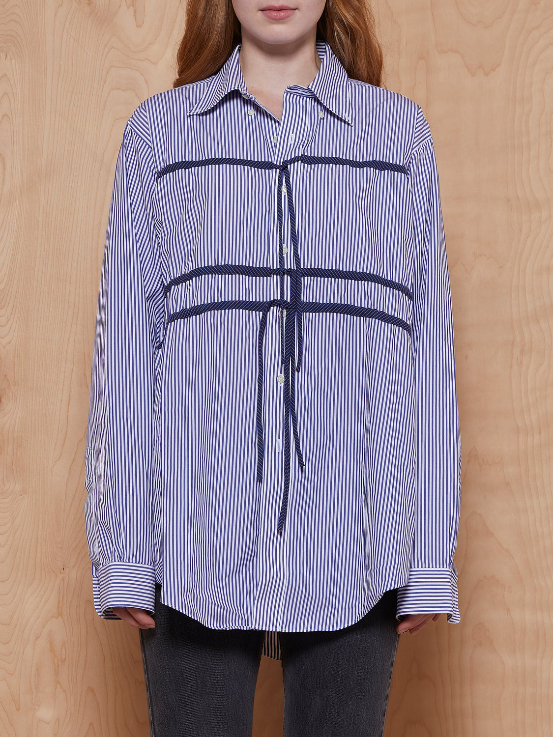 Sibling Striped Button Down with Ties