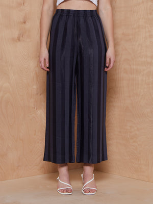 & Other Stories Striped Navy Trousers