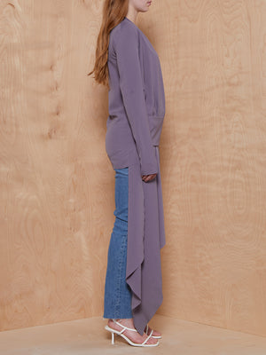 COS Purple Oversized Wrap Shirt/Dress