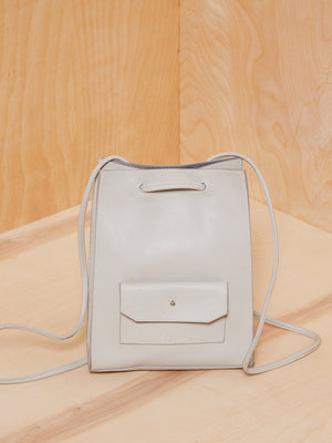 Marloe Leather Grey Backpack