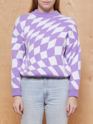 Lisa Says Gah Checkered Sweater