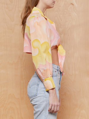 Whimsicle Sunset Print Cropped Top