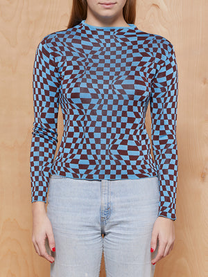 Paloma Wool Checkered Knit Top