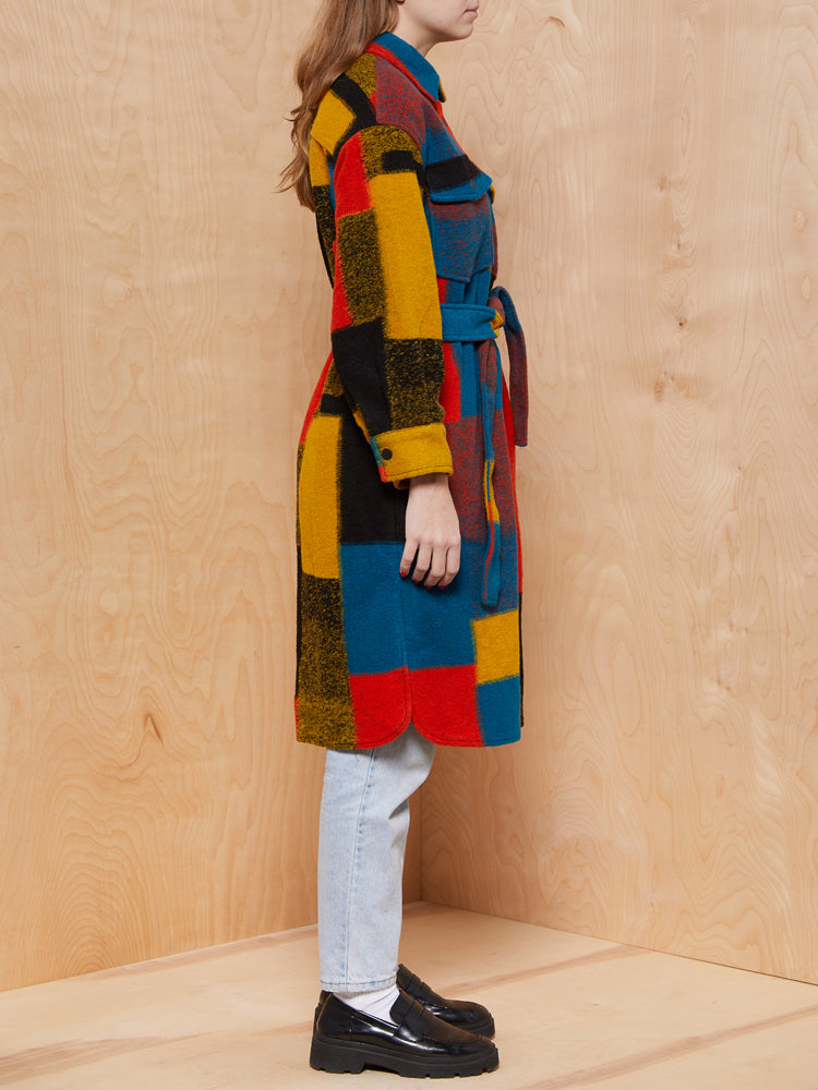 Desigual Colorful Wool Coat