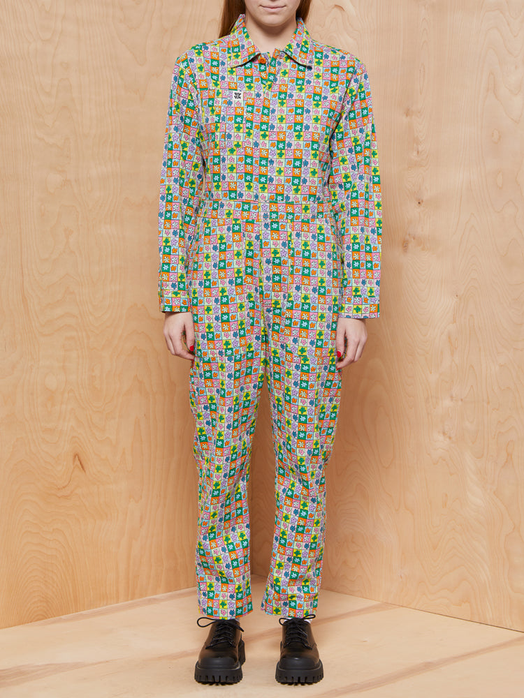 Lucy and Yak Carmen Boilersuit in Floral Print