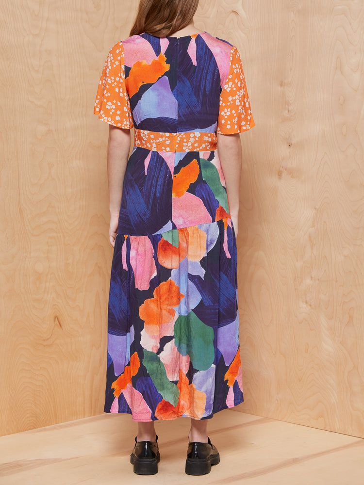 Never Fully Dressed Printed Maxi Dress with Slit