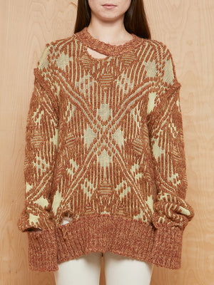 Wool Blend Deconstructed Sweater
