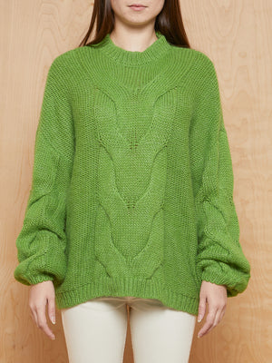 GESTUZ Green Mohair Chunky Sweater