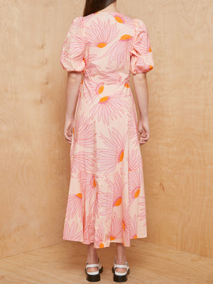 Kate Spade Puff Sleeve Floral Wrap Dress