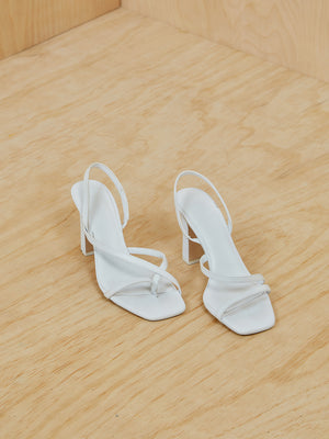 M.N.G White 2" Heeled Sandals