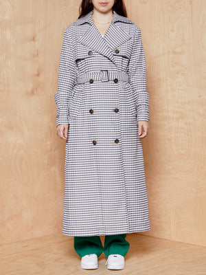 Vintage The Limited Checkered Trench Coat