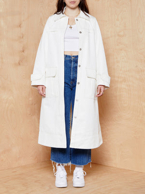ASOS White Coat with Contrast Stitching