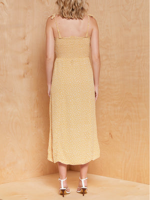 Whimsey + Row Yellow Floral Dress