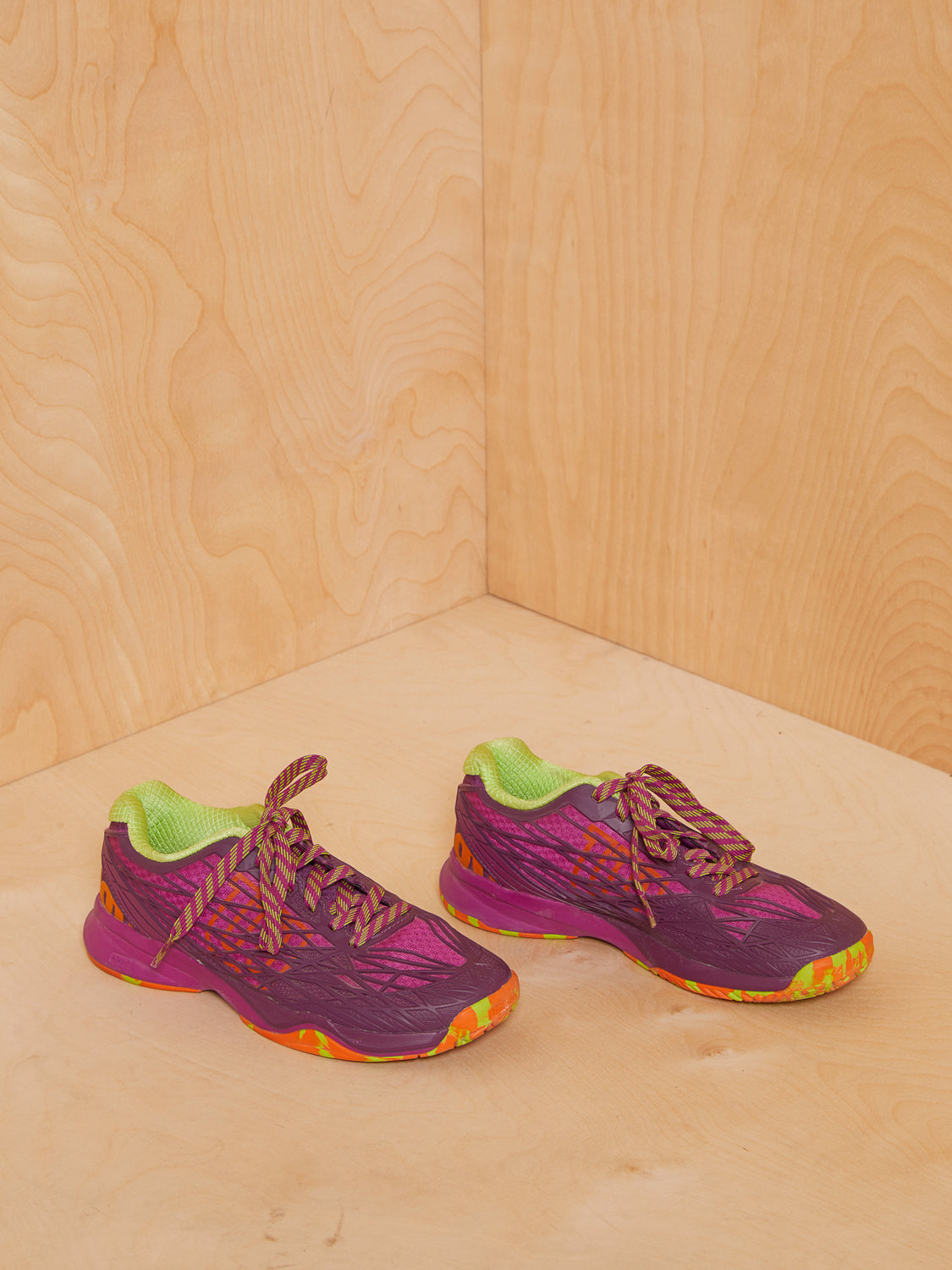 Women’s Wilson Kaos Shoes in Purple/Neon Green/Orange
