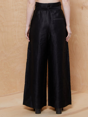 & Other Stories Navy High Waisted Trousers