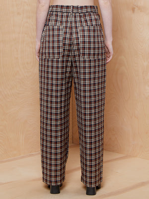 Urban Outfitters Plaid Pleated Front Trousers