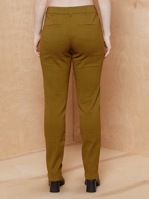 MARELLA Patterened Mustard Trousers