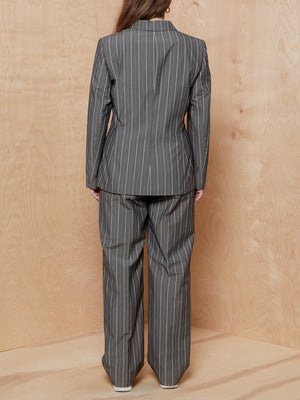 Vintage Grey Pinstripe Suit Set