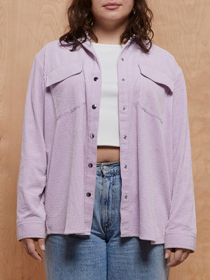 & Other Stories Lavender Corduroy Shacket