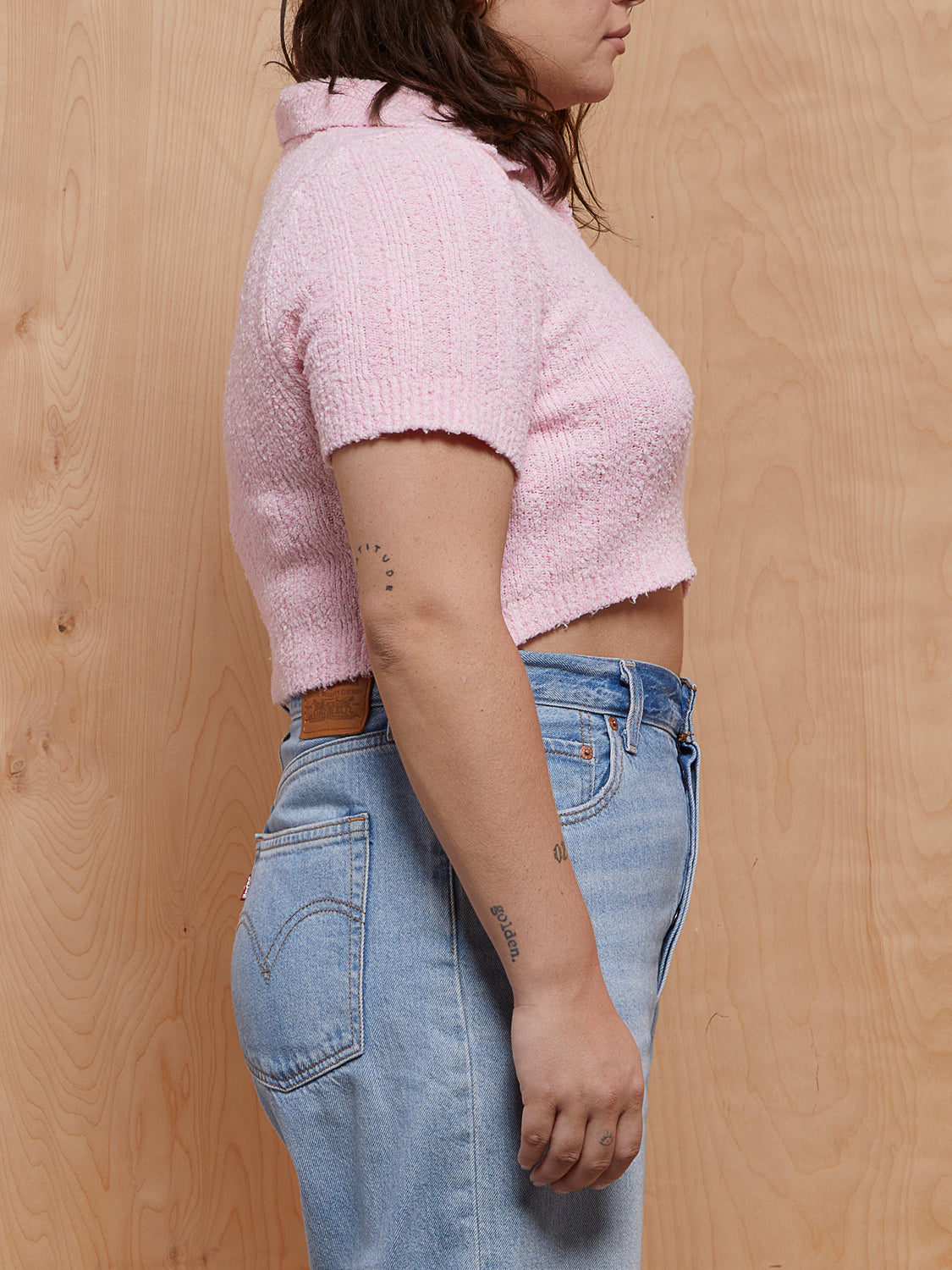 Urban Outfitters Collared Knit Crop Top