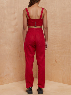 Reformation Red Pant Set