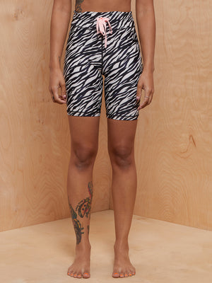 The Upside Zebra Print Biker Shorts