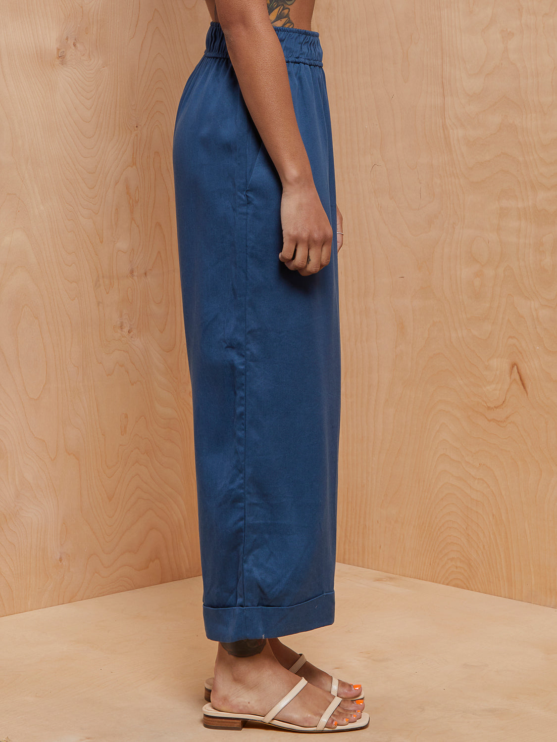 Back Beat Co. Teal Cropped Trousers