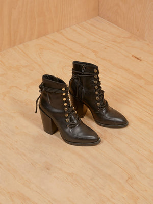 Lace up black boots