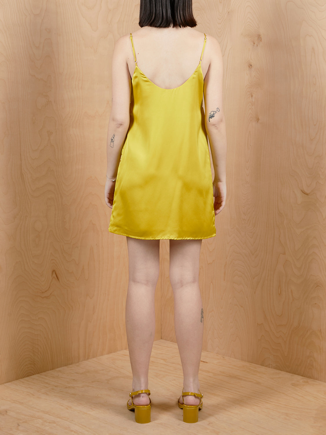 Stelen Silk Cowl Front Mini Dress