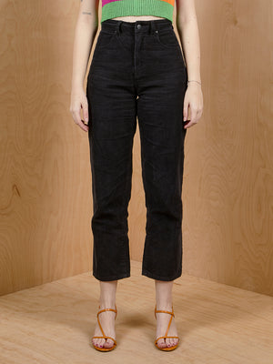 Afends. High Waisted Black Cordoroy Pants