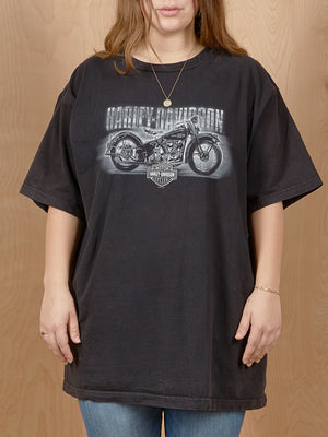 Vintage Black and White Harley Davidson T-Shirt