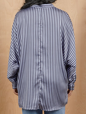 Urban Outfitters Striped Balloon Sleeve Button Up