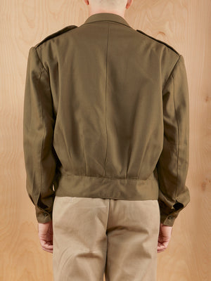 Military Style Jacket with Shoulder Pads