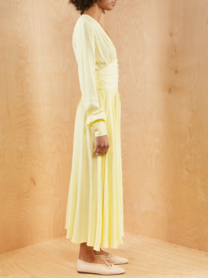 ROTATE Yellow Long Sleeve Dress