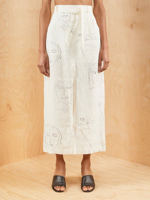 Paloma Wool Face Print Tweed Skirt