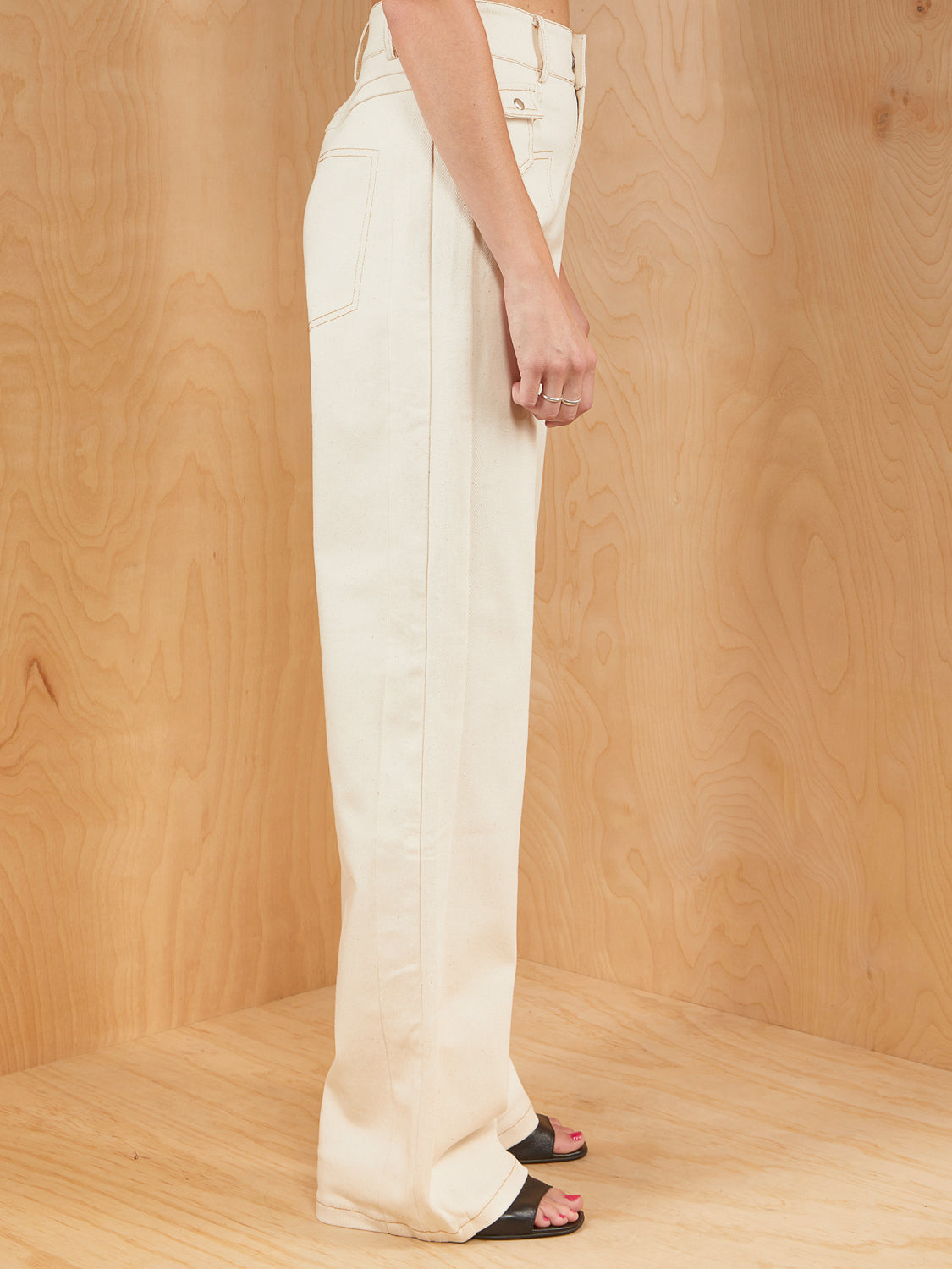 I.AM.GIA High Waisted Pant in Natural